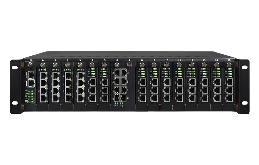 飛暢科技-多業(yè)務帶 物理隔離以太網（2U機框，19英寸， 1+1光備份）光端機